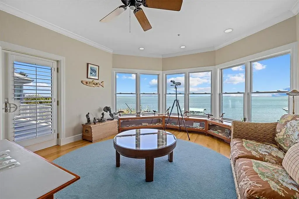 A $10.825 Million Waterfront Sportsman’s Compound Sets a New Benchmark in Boca Grande 16 Aerial view of 14 Grouper Hole Dr on Gasparilla Sound Boca Grande Florida