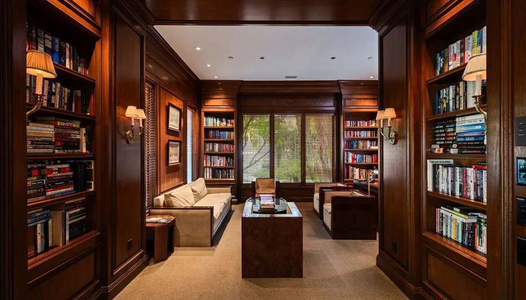 A World-Class California Art Deco Retreat with Sweeping City Vistas, Listed at $19,995,000 11 14035 Aubrey Rd An Extraordinary Private Art Deco Estate Overlooking the City 9