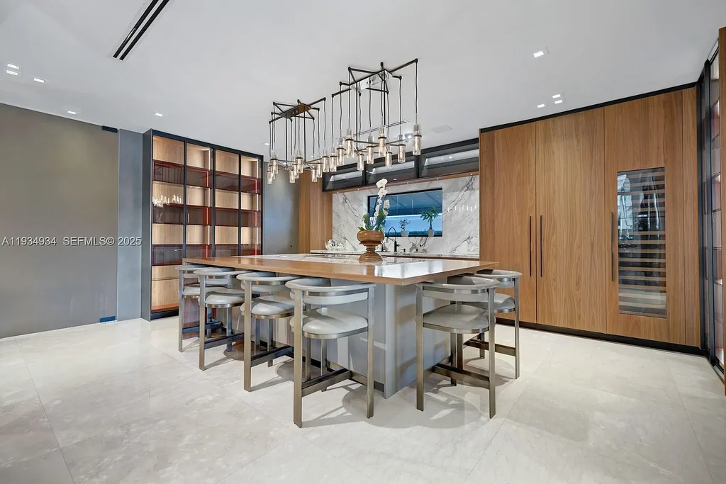 A Rare $18.9 Million Waterfront Estate on Hibiscus Island with Private Dock and Skyline Views 9 Private dock and boat lifts at 176 S Hibiscus Dr, a waterfront home in Miami Beach for sale