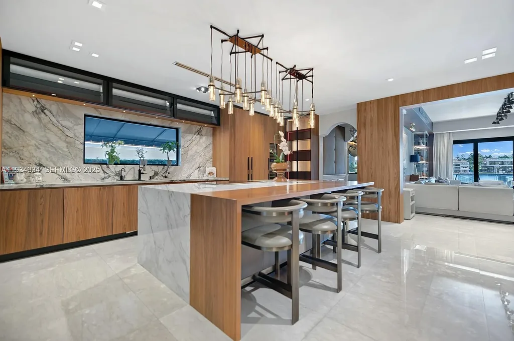 A Rare $18.9 Million Waterfront Estate on Hibiscus Island with Private Dock and Skyline Views 10 Private dock and boat lifts at 176 S Hibiscus Dr, a waterfront home in Miami Beach for sale