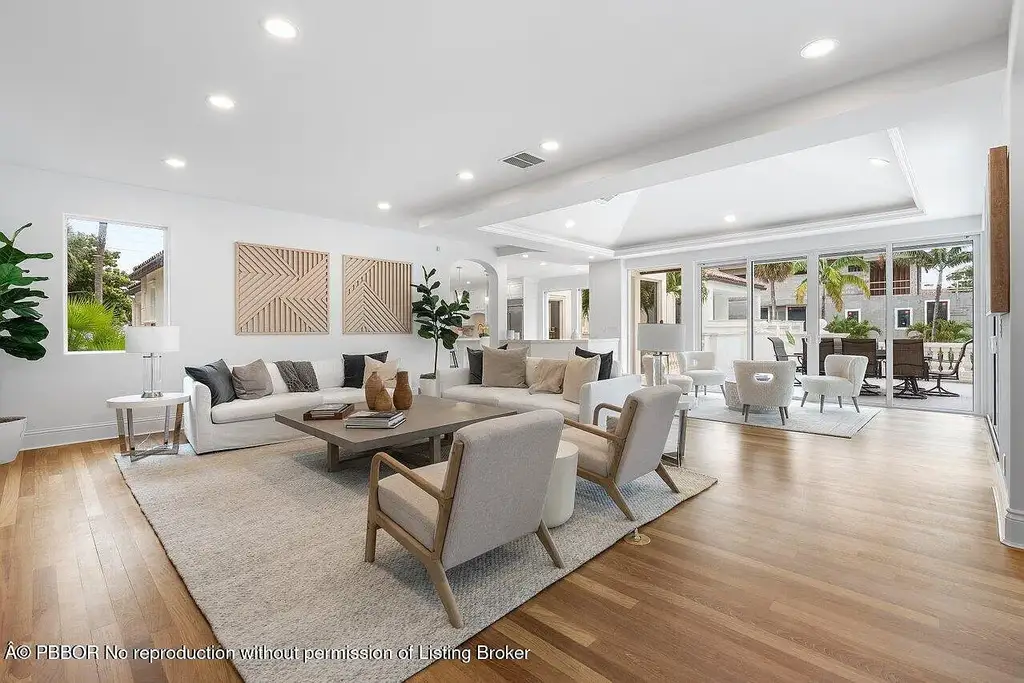 A Once in a Generation Ultra Rare Dual Waterfront Estate in Manalapan Offered at $44.9 Million 8 Aerial view of dual waterfront home in Manalapan with private dock and direct ocean access