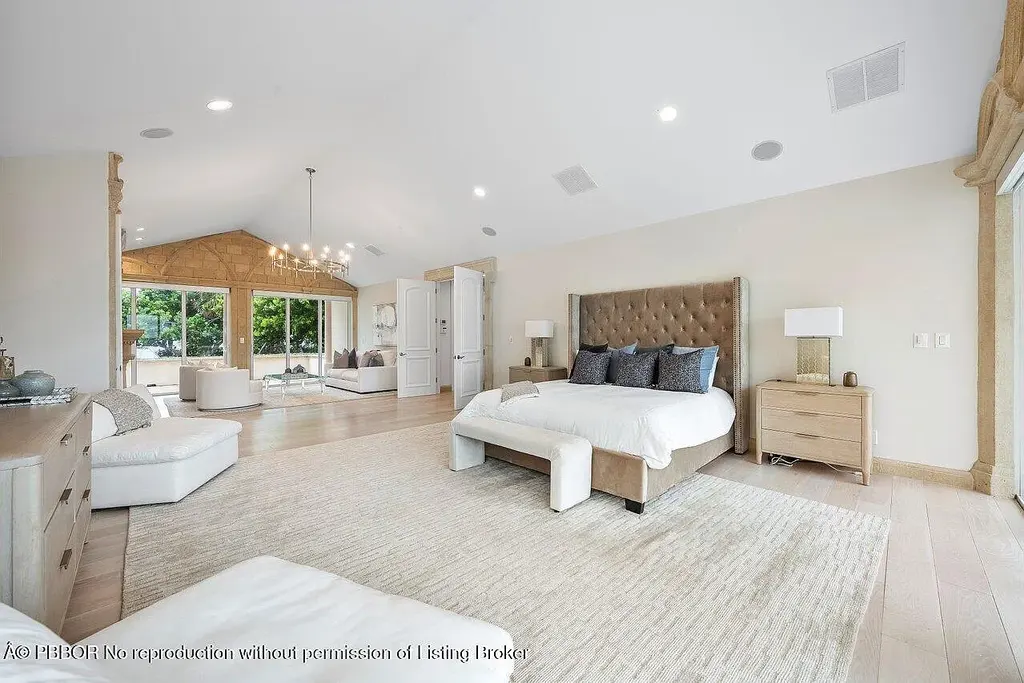 A Once in a Generation Ultra Rare Dual Waterfront Estate in Manalapan Offered at $44.9 Million 11 Aerial view of dual waterfront home in Manalapan with private dock and direct ocean access