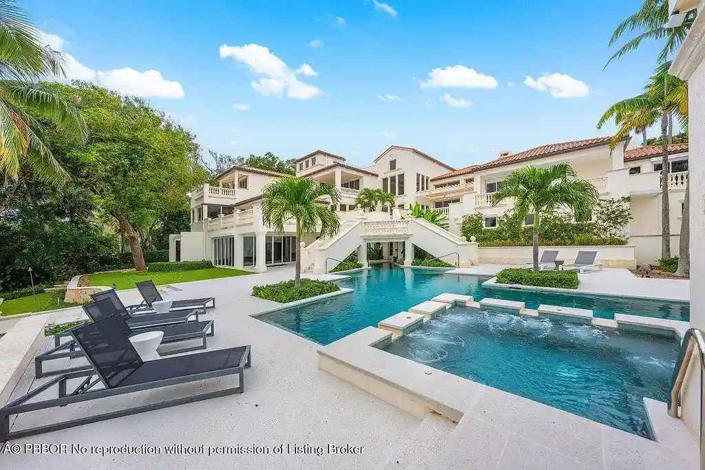 A Once in a Generation Ultra Rare Dual Waterfront Estate in Manalapan Offered at $44.9 Million 17 Aerial view of dual waterfront home in Manalapan with private dock and direct ocean access