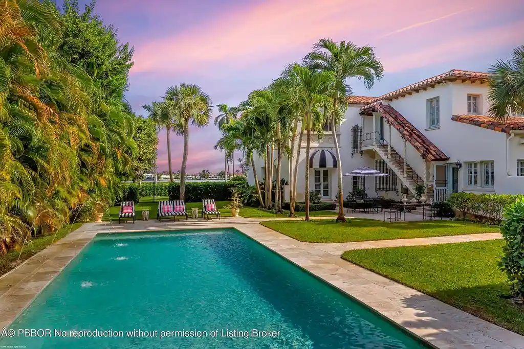 $17.9 Million Historic Waterfront Estate A Rare Icon of Timeless Luxury in West Palm Beach 16 Detached garage with guest house above at 245 Valencia Rd in West Palm Beach Real Estate market