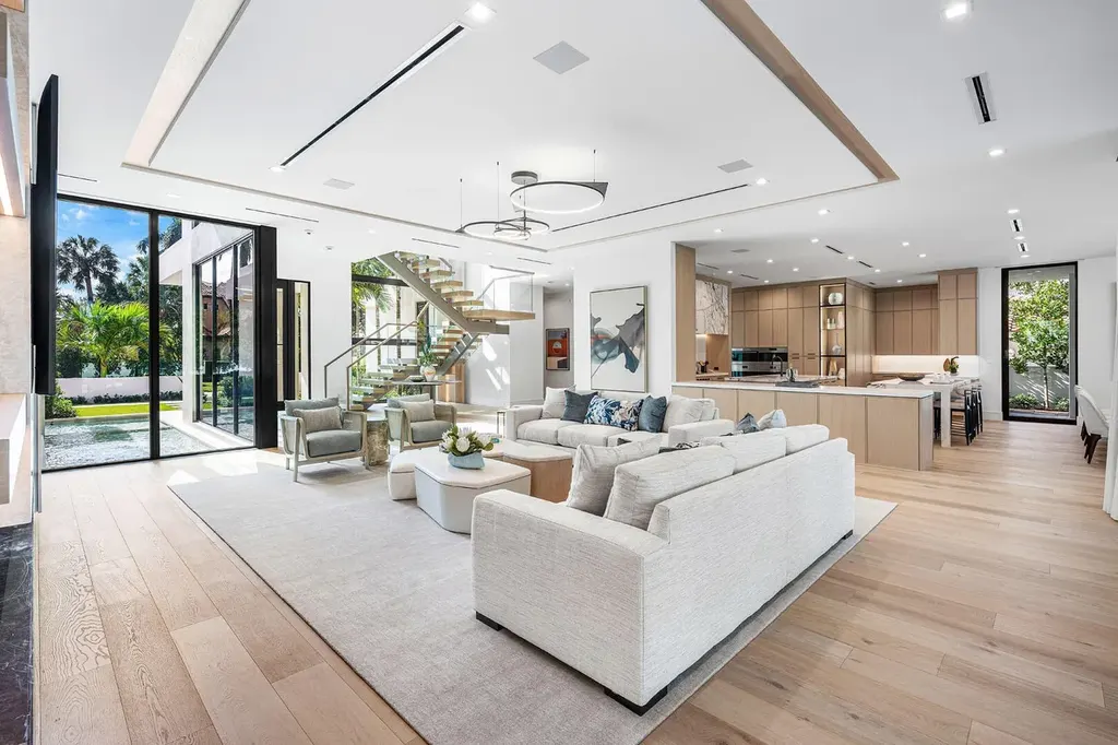 A $17.8 Million Contemporary Estate Redefines Luxury Living in Boca Raton 9 Contemporary exterior of 481 Thatch Palm Drive, a newly built luxury home in Royal Palm Yacht & Country Club, Boca Raton