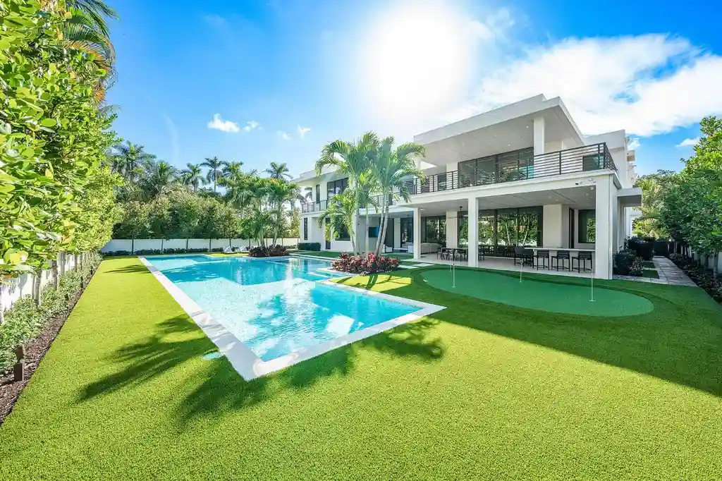 A $17.8 Million Contemporary Estate Redefines Luxury Living in Boca Raton 6 Contemporary exterior of 481 Thatch Palm Drive, a newly built luxury home in Royal Palm Yacht & Country Club, Boca Raton