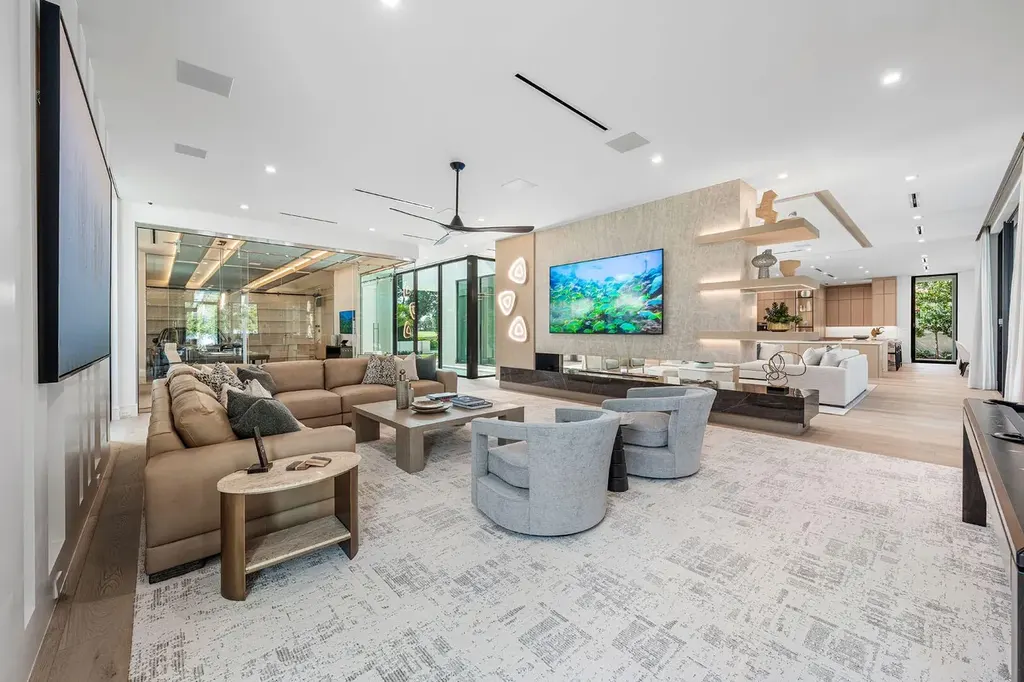 A $17.8 Million Contemporary Estate Redefines Luxury Living in Boca Raton 17 Contemporary exterior of 481 Thatch Palm Drive, a newly built luxury home in Royal Palm Yacht & Country Club, Boca Raton