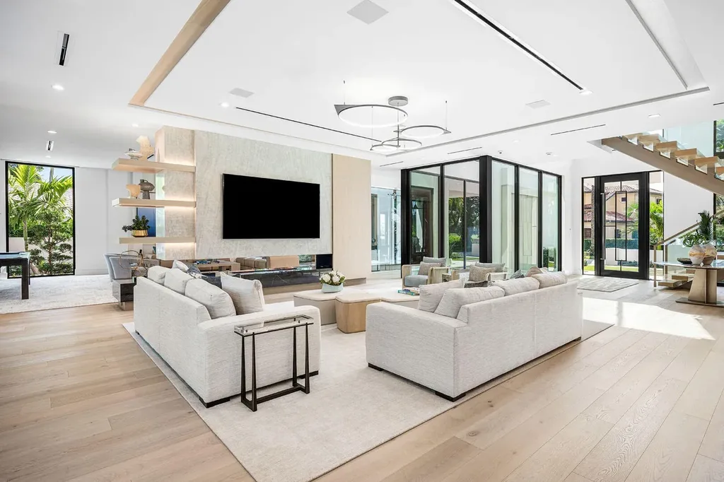 A $17.8 Million Contemporary Estate Redefines Luxury Living in Boca Raton 7 Contemporary exterior of 481 Thatch Palm Drive, a newly built luxury home in Royal Palm Yacht & Country Club, Boca Raton