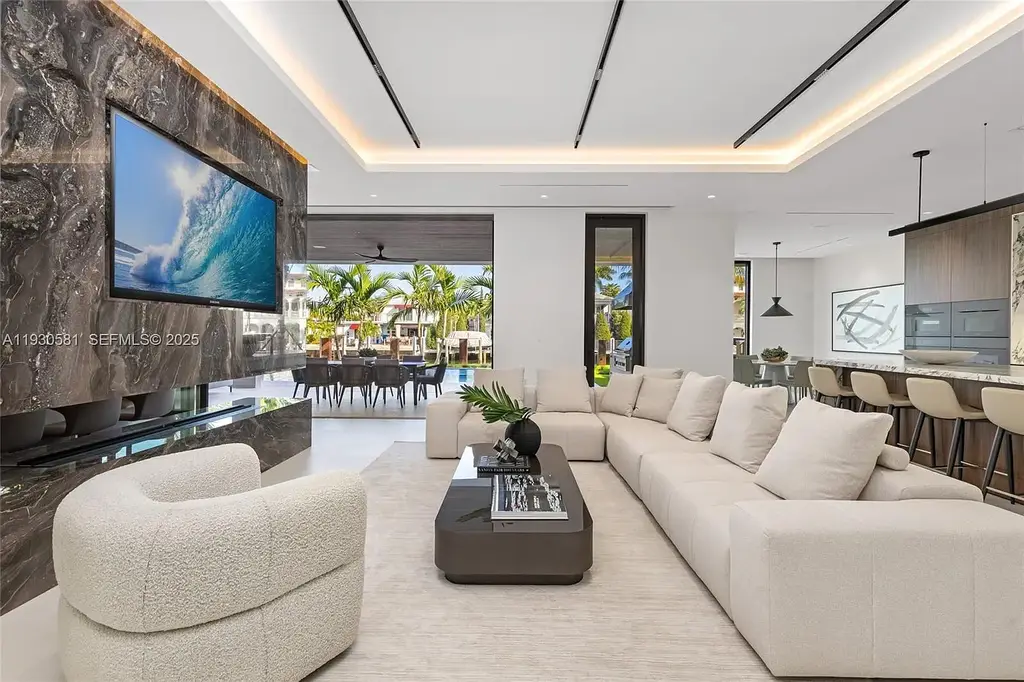 $13 Million New Waterfront Estate with 100 Feet of Ocean Access in Fort Lauderdale’s Las Olas Isles 6 New construction home in Fort Lauderdale for sale with 100 feet of ocean-access canal at Las Olas Isles