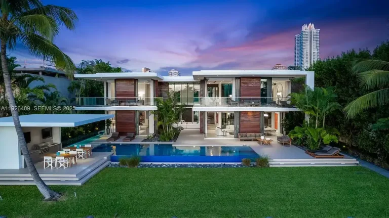 Spectacular $36.9 Million Tropical-Modern Waterfront Estate Delivers Unmatched Luxury Living in Miami Beach
