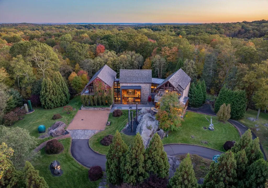 71 N Porchuck Rd An Extraordinary One of a Kind Stone and Glass Connecticut Residence 1