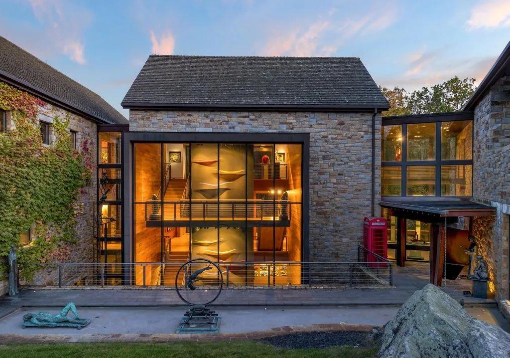 71 N Porchuck Rd An Extraordinary One of a Kind Stone and Glass Connecticut Residence 3