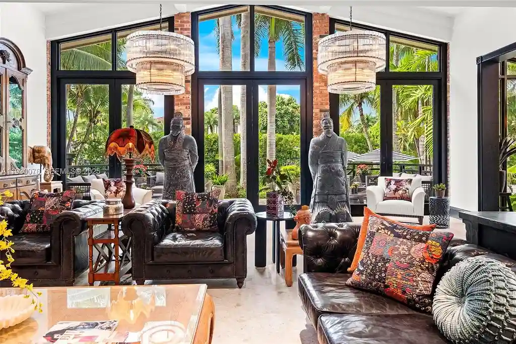 Exceptional $25 Million Waterfront Estate in One of Miami’s Most Exclusive Gated Island Enclaves 8 Waterfront luxury home at 980 Belle Meade Island Dr featuring a private pool and 120 feet of canal frontage in Miami