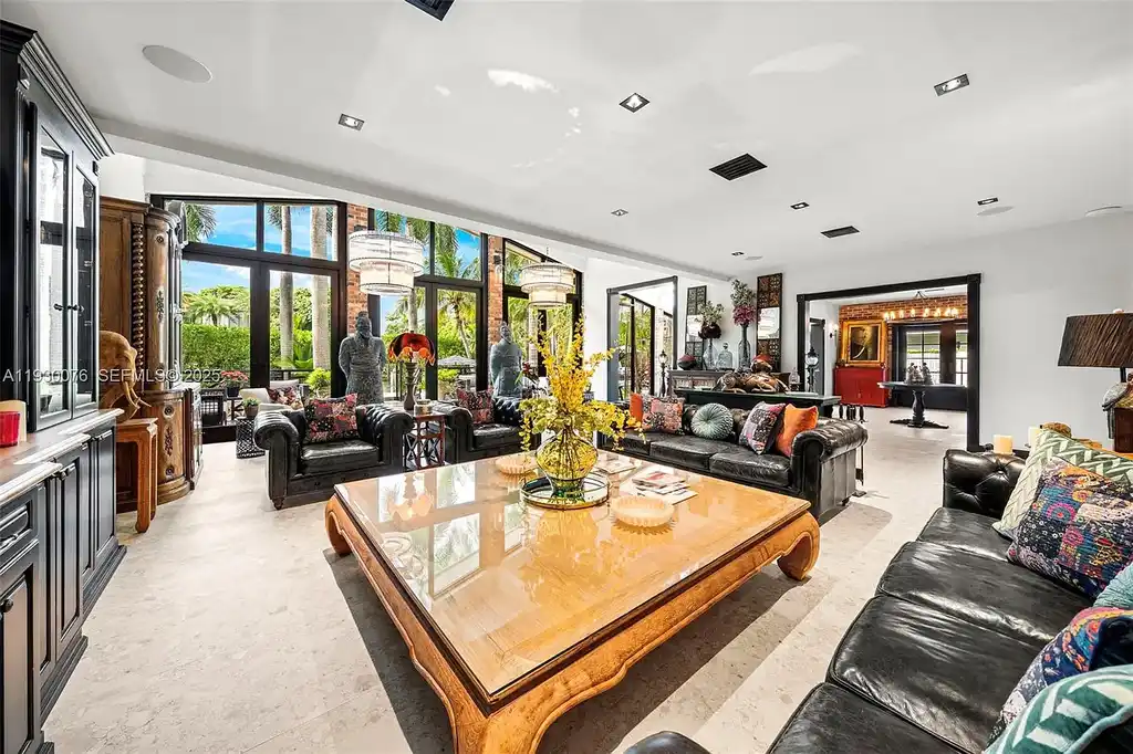 Exceptional $25 Million Waterfront Estate in One of Miami’s Most Exclusive Gated Island Enclaves 6 Waterfront luxury home at 980 Belle Meade Island Dr featuring a private pool and 120 feet of canal frontage in Miami