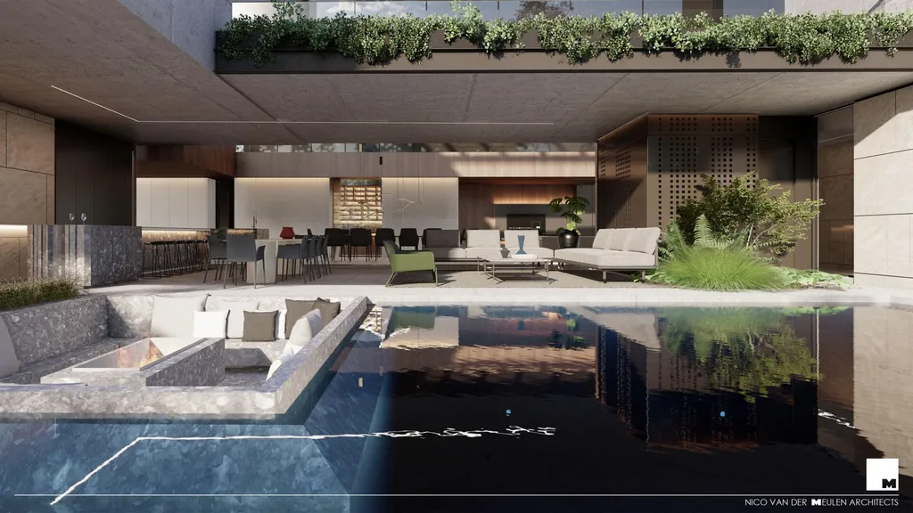 Bryanston Residence by Nico van der Meulen Architects, Cantilevered Concrete Volumes in a Leafy Johannesburg Setting 6 Bryanston Residence by Nico van der Meulen Architects Cantilevered Concrete Volumes in a Leafy Johannesburg Setting 4