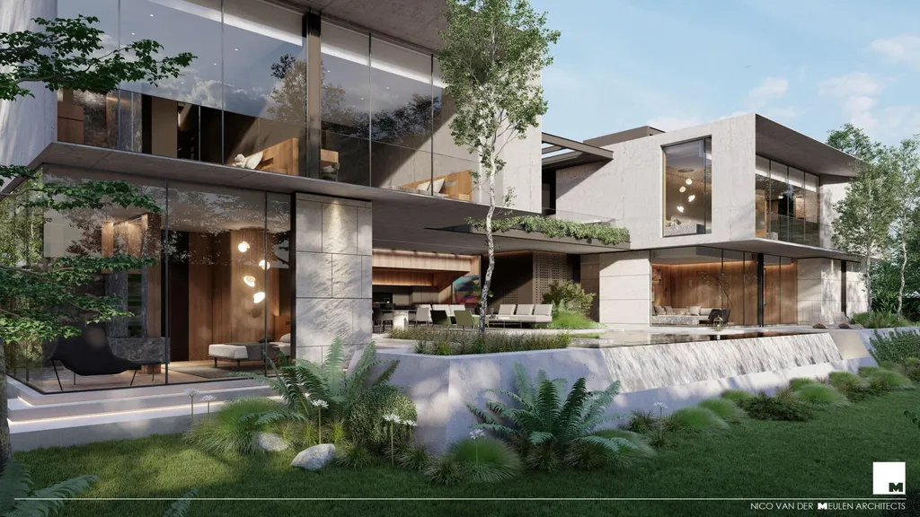 Bryanston Residence by Nico van der Meulen Architects, Cantilevered Concrete Volumes in a Leafy Johannesburg Setting 1 Bryanston Residence by Nico van der Meulen Architects, Cantilevered Concrete Volumes in a Leafy Johannesburg Setting