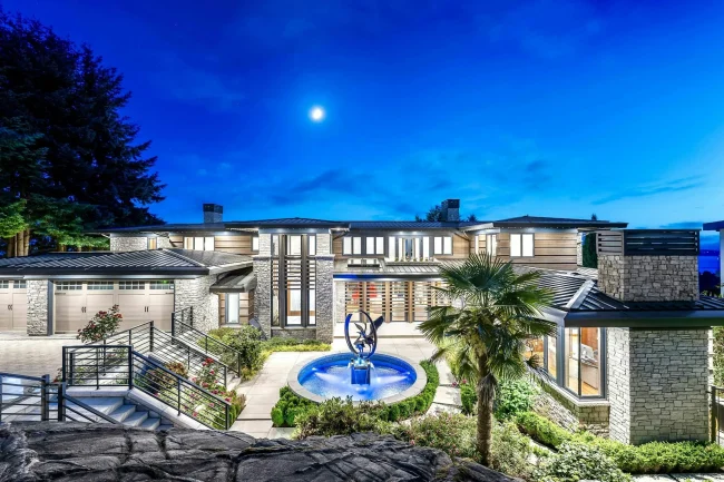 An Elite Architectural Statement by Lamoureux Architect Inc. Showcasing Commanding Panoramic Views at C$21.98M