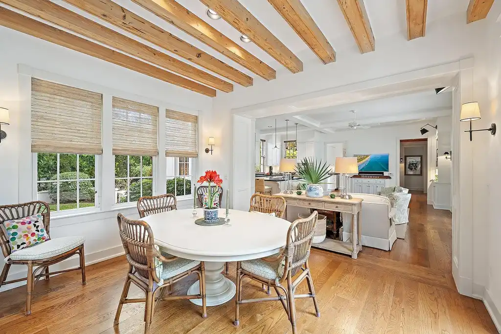 Stunning New Garden Estate in Hobe Sound Hits the Market for $5.5 Million 11 Bright living room with garden views inside 11726 SE Laurel Lane, a luxury home in Hobe Sound