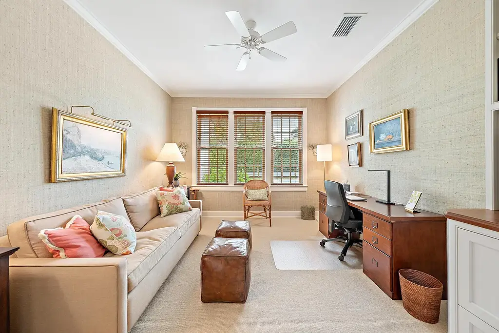 Stunning New Garden Estate in Hobe Sound Hits the Market for $5.5 Million 12 Bright living room with garden views inside 11726 SE Laurel Lane, a luxury home in Hobe Sound