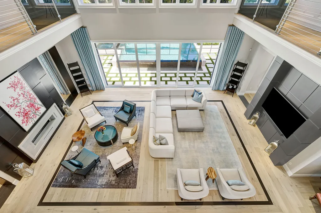 $16 Million Spectacular Golf-Front Estate Inside Old Palm Golf Club, Palm Beach Gardens 11 Aerial view of 12218 Tillinghast Circle, a $16M golf-front home in Palm Beach Gardens Real Estate