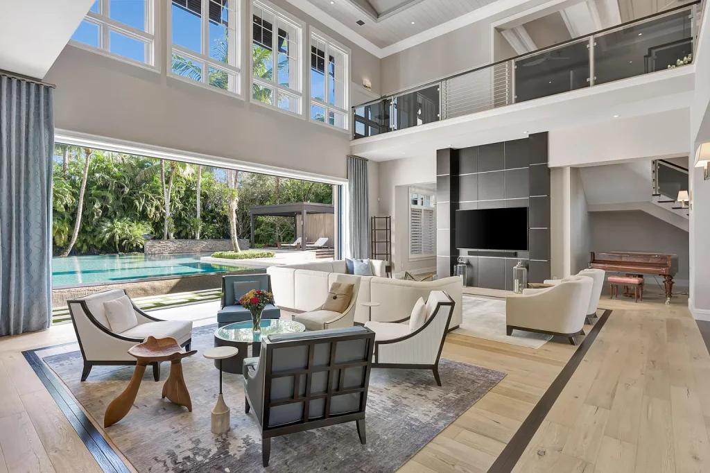 $16 Million Spectacular Golf-Front Estate Inside Old Palm Golf Club, Palm Beach Gardens 7 Aerial view of 12218 Tillinghast Circle, a $16M golf-front home in Palm Beach Gardens Real Estate