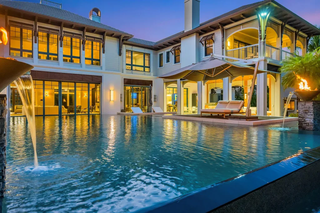 $16 Million Spectacular Golf-Front Estate Inside Old Palm Golf Club, Palm Beach Gardens 17 Aerial view of 12218 Tillinghast Circle, a $16M golf-front home in Palm Beach Gardens Real Estate