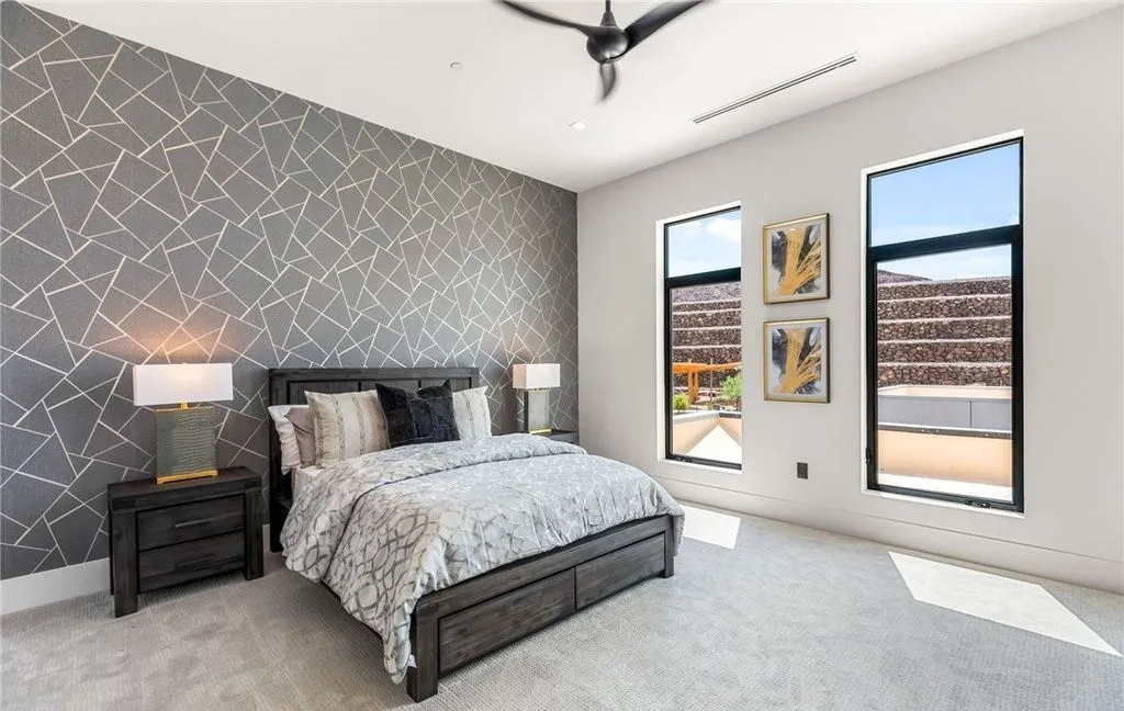 Modern Architectural Masterpiece in Nevada Offers Resort-Style Living at $5.95 Million 18 14 Sanctuary Peak Ct A Breathtaking Architectural Masterpiece Showcasing Modern Luxury and Resort Style Living in Nevada 17