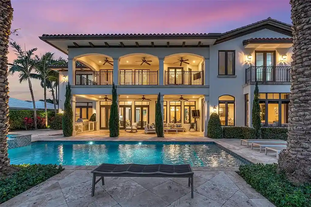 $9.9 Million Architectural Masterpiece Redefining Waterfront Luxury in Fort Lauderdale 6 Contemporary interior design featuring floor-to-ceiling glass at a Fort Lauderdale luxury residence