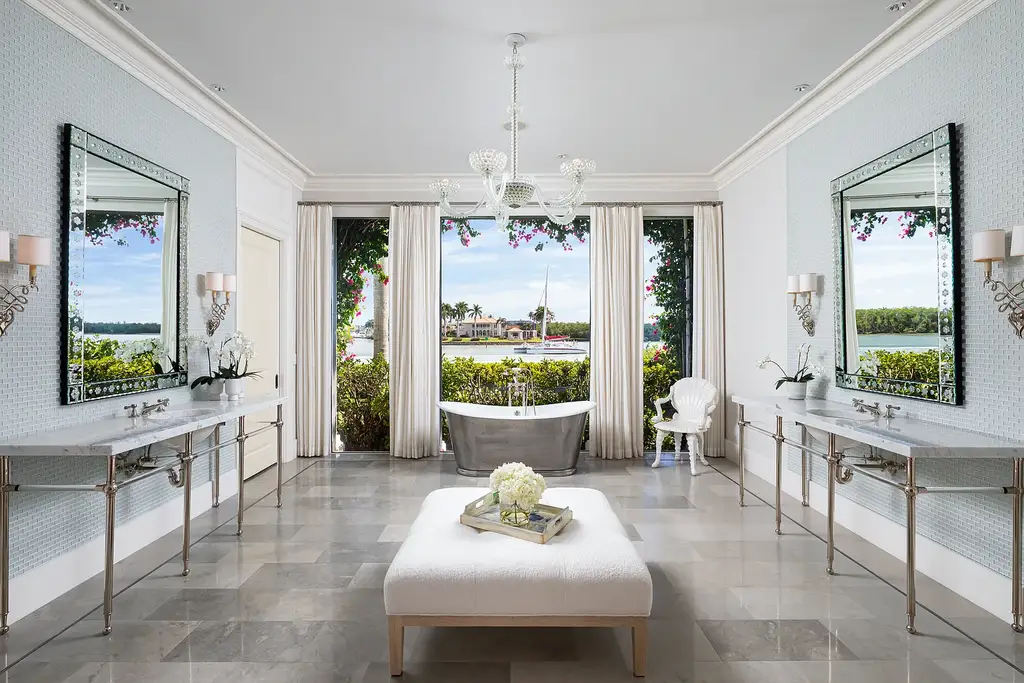 $38.5 Million Masterpiece Commands Naples Bay With Unrivaled Waterfront Prestige in Port Royal 15 Waterfront estate at 1975 Galleon DR featuring expansive bay views and private dock with direct Gulf access