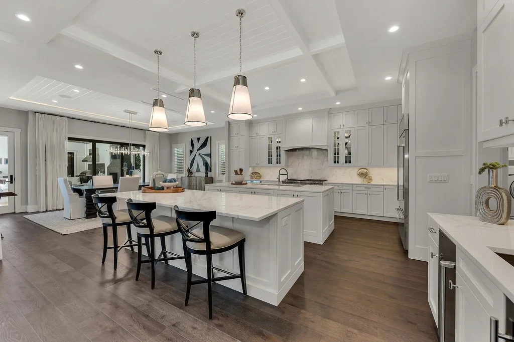 Stunning $8.4 Million Moorings Masterpiece Showcases Timeless Luxury Living in Naples 8 Front exterior of 2025 Crayton RD, a $8.395M custom luxury home in The Moorings, Naples Real Estate