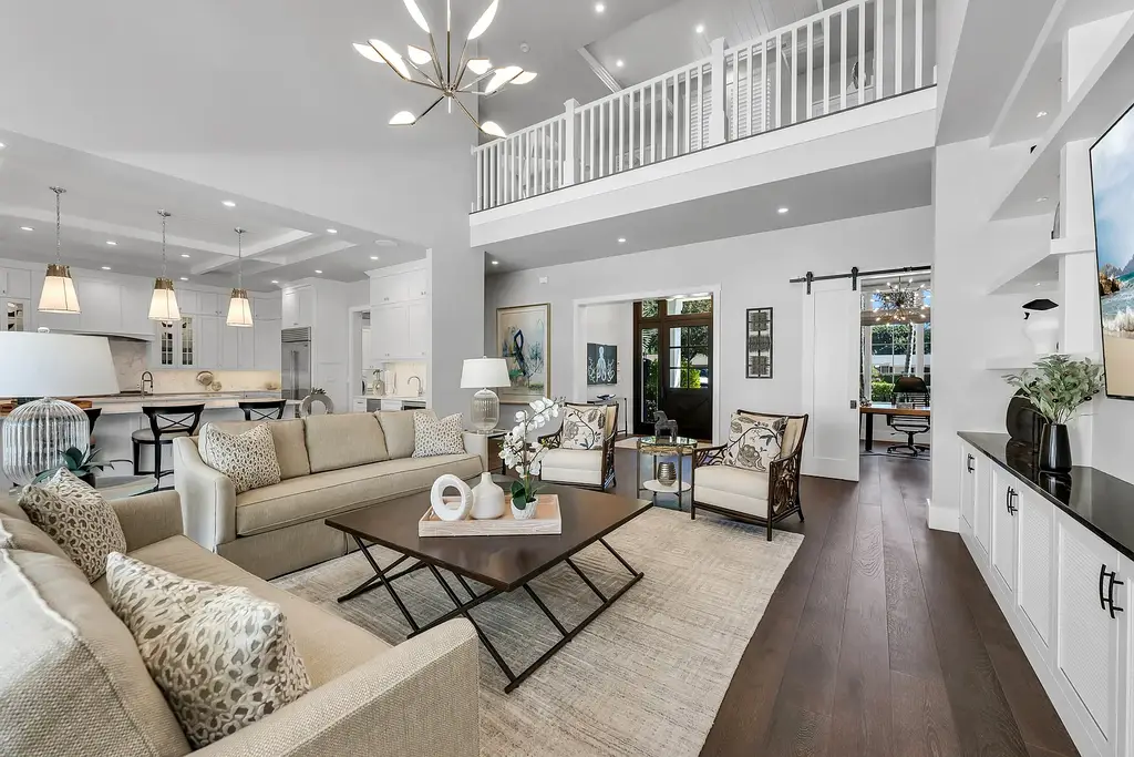 Stunning $8.4 Million Moorings Masterpiece Showcases Timeless Luxury Living in Naples 6 Front exterior of 2025 Crayton RD, a $8.395M custom luxury home in The Moorings, Naples Real Estate