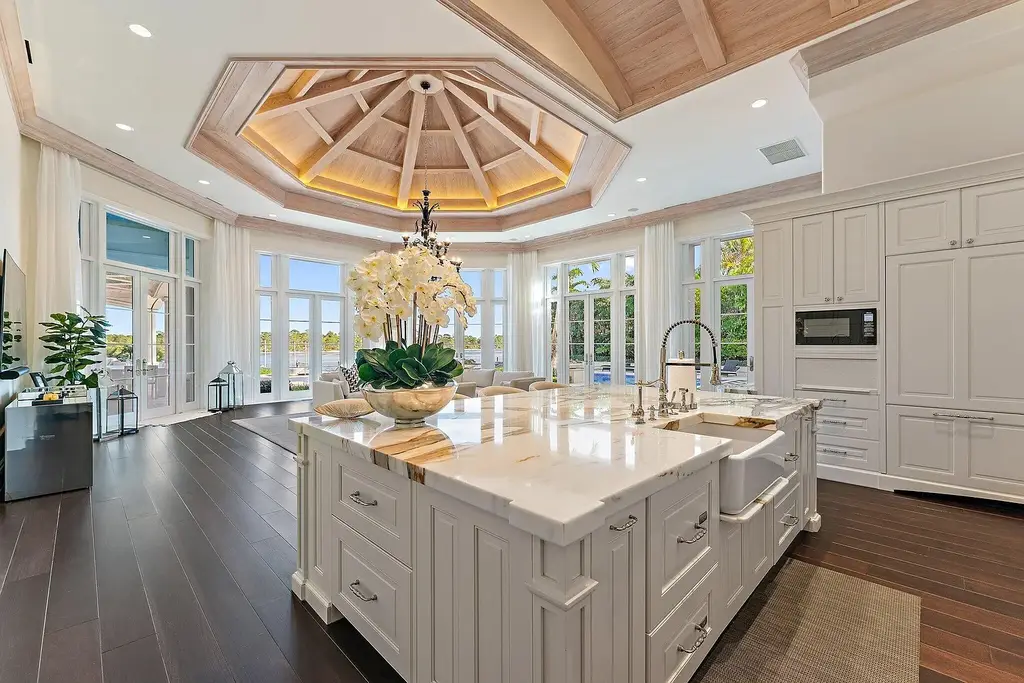 $32 Million Waterfront Icon Redefining Luxury Living in Jupiter Real Estate 9 Waterfront exterior of 372 Regatta Drive in Jupiter, showcasing Intracoastal frontage and luxury estate setting