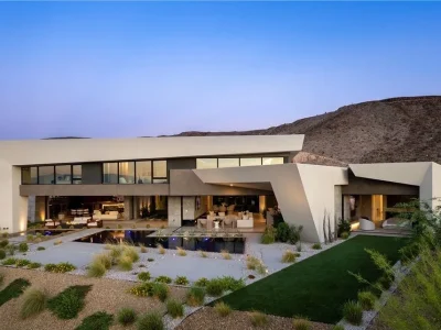 This Architecturally Significant Two-Story Residence Melds With Nevada’s Serene Mountains at $9.3M 1 8 Chisel Crest Ct Showcases a Breathtaking Two Story Home Blending With Nevadas Mountain Landscape 1