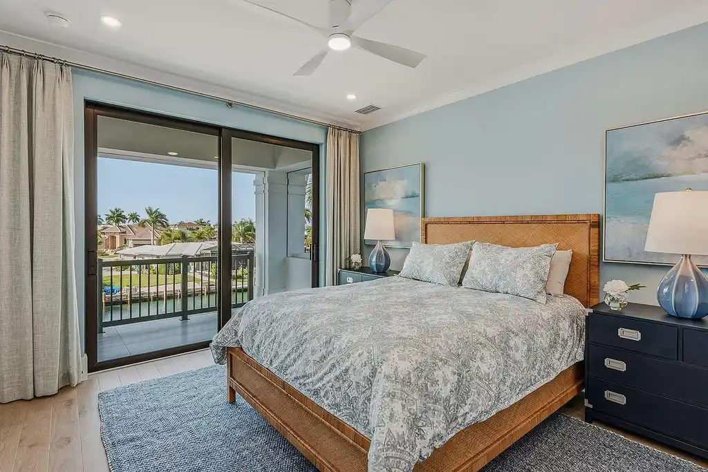 $6.7 Million Brand New Waterfront Masterpiece Offering Direct Gulf Access and Sunset Views on Marco Island 13 920 Iris Ct waterfront home on Marco Island showcasing contemporary architecture and direct Gulf access