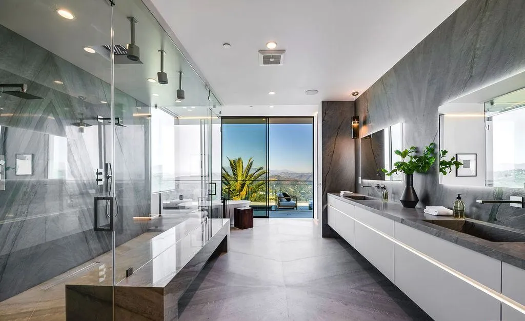 A Sculptural Bel Air Architectural Estate With Sweeping City and Canyon Views Lists for $38M 19 Extraordinary 2078 Stradella Rd Commands Unrivaled City Canyon and Reservoir Views 13