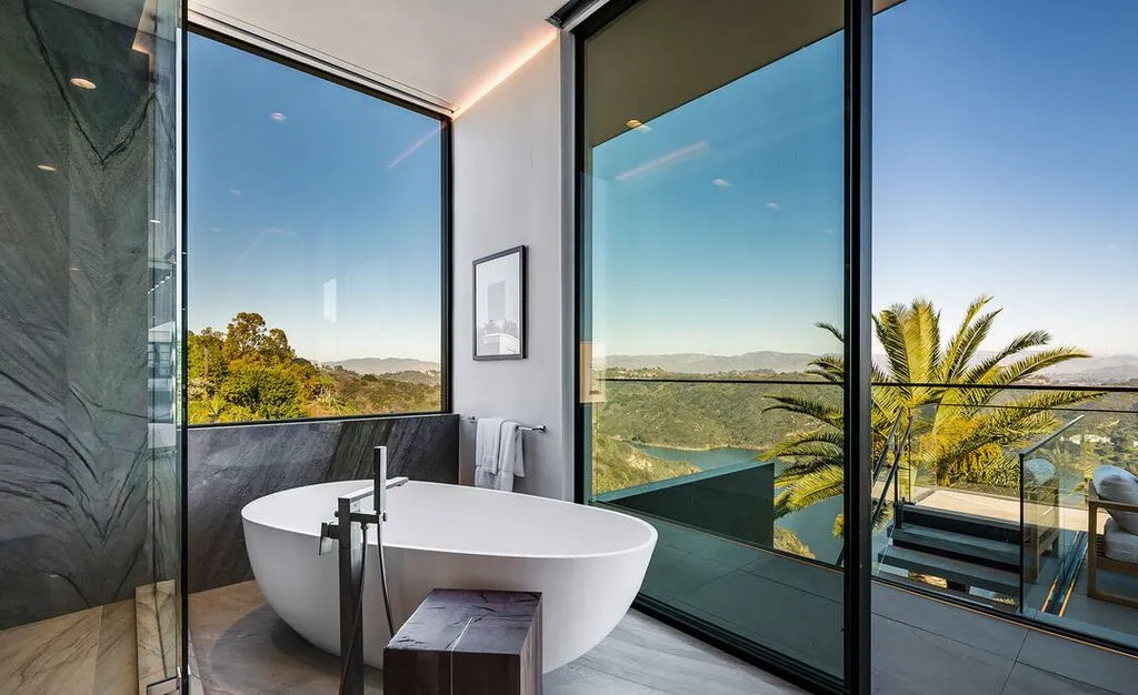 A Sculptural Bel Air Architectural Estate With Sweeping City and Canyon Views Lists for $38M 20 Extraordinary 2078 Stradella Rd Commands Unrivaled City Canyon and Reservoir Views 14