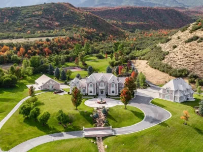 Hobble Creek Ranch: A 3,387-Acre Legacy Estate in Springville, Utah, Asking $38 Million 2 Aerial view of Hobble Creek Ranch, a 3,387-acre legacy estate set in Hobble Creek Canyon near Springville, Utah.