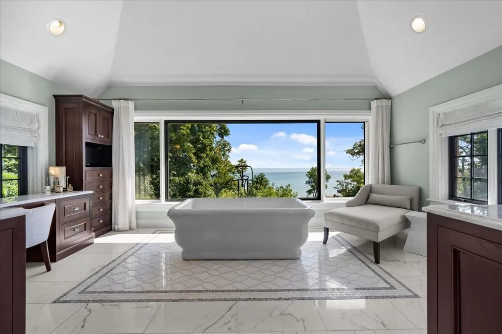 Grand and Serene: A $6.75 Million Estate Overlooking the Lake From 2.3 Lush Acres 22 117 Belle Ave A Breathtaking 6.75 Million Lakeview Estate Set on 2.3 Pristine Acres 14