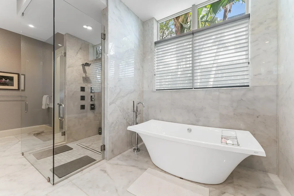 Exquisite $12.8 Million Intracoastal Masterpiece Redefining Elite Waterfront Living in Palm Beach Gardens 12 Aerial view of 14646 Watermark Way showcasing private dock and direct Intracoastal Waterway access