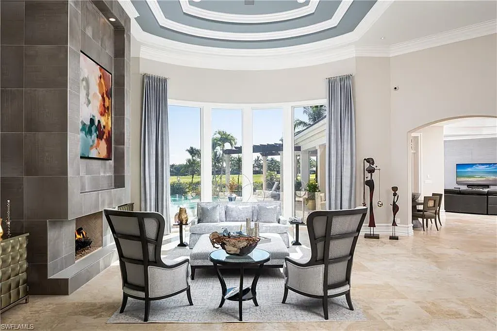 A Fully Reimagined Grey Oaks Estate in Naples Lists for $10 Million With Water and Fairway Views 11 State-of-the-art kitchen with dual islands and Wolf appliances inside 2145 Canna Way in Naples