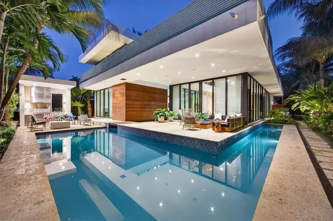Stunning $14.6 Million Tropical Modern Island Estate Showcases Elite Luxury Living in Miami Beach