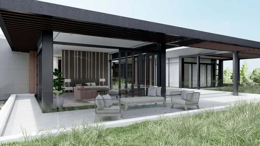 3214 Waterfall House by JK Designs Architects, A Sculptural Hillside Masterpiece in Midrand 4 3214 Waterfall House by JK Designs Architects A Sculptural Hillside Masterpiece in Midrand 3