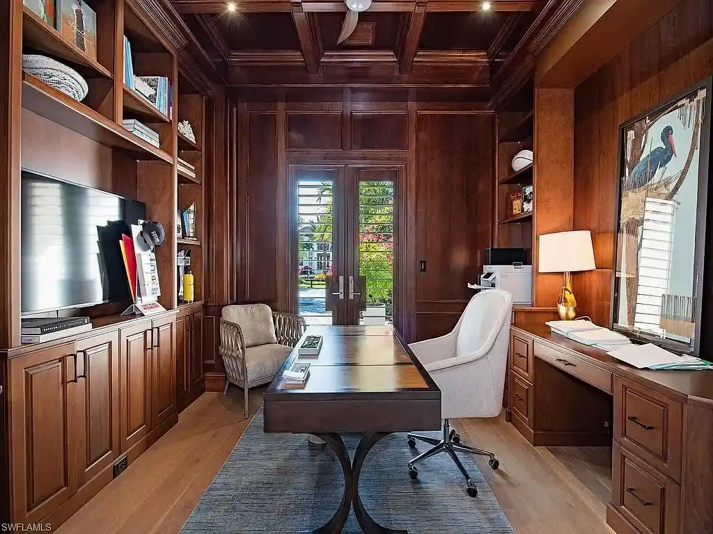 $17.9 Million Turnkey Waterfront Estate Offers Exceptional Living in Port Royal, Naples 8 Front exterior view of 3243 Gin LN, a $17.9 million waterfront estate in Port Royal, Naples