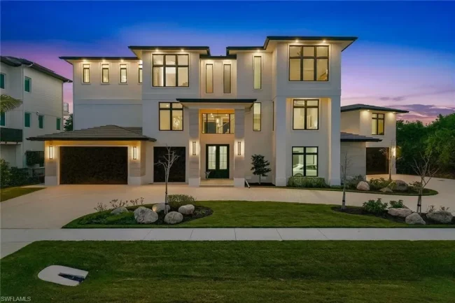 Stunning $10.2 Million Newly Built Waterfront Masterpiece with Panoramic Gulf Views in Marco Island