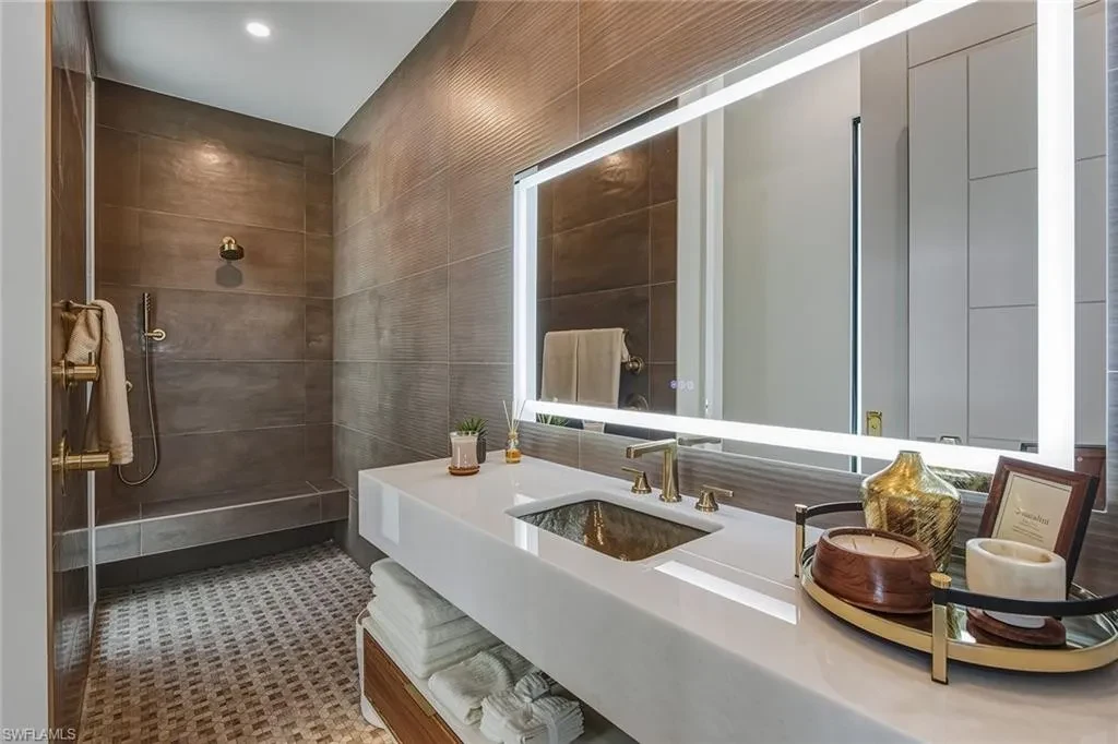 Stunning $10.2 Million Newly Built Waterfront Masterpiece with Panoramic Gulf Views in Marco Island 13 Modern contemporary architecture of 598 Spinnaker Dr Home in Marco Island for sale with panoramic Gulf views