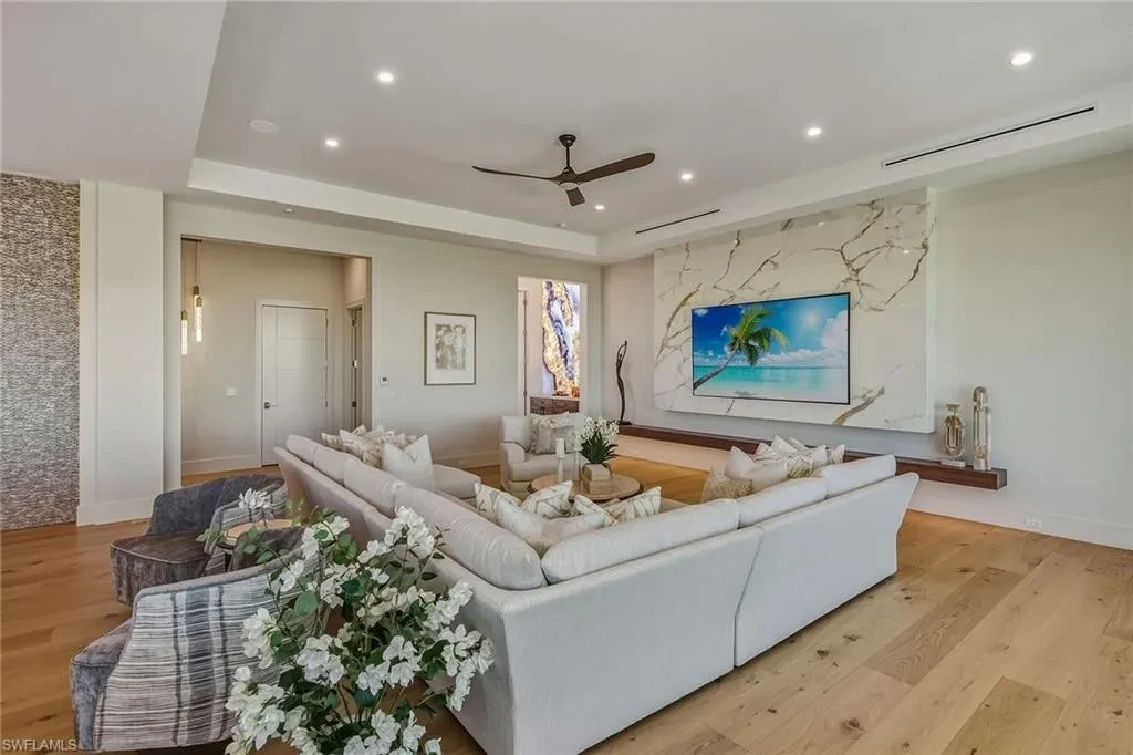 Stunning $10.2 Million Newly Built Waterfront Masterpiece with Panoramic Gulf Views in Marco Island 8 Modern contemporary architecture of 598 Spinnaker Dr Home in Marco Island for sale with panoramic Gulf views