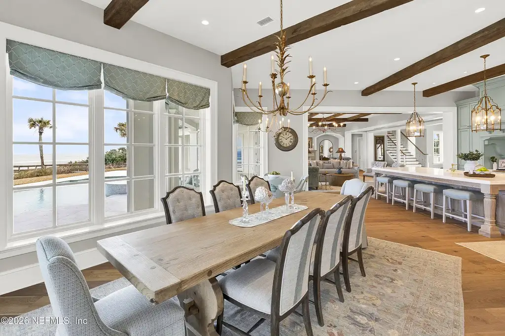 $19.8 Million Stunning Oceanfront Estate in Ponte Vedra Beach Showcases Exclusive Design and Ultimate Coastal Luxury 11 Front elevation of 993 PONTE VEDRA Boulevard showcasing gated entrance and landscaped driveway