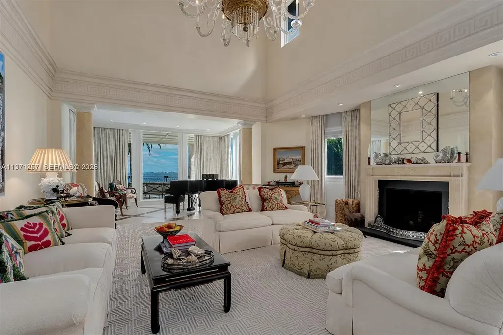 $52.5 Million Spectacular Private Island Bayfront Estate in Coral Gables Showcases Ultimate Waterfront Luxury 6 10 Tahiti Beach Island Rd luxury bayfront mansion in Coral Gables with private dock, resort-style pool, and panoramic Biscayne Bay views