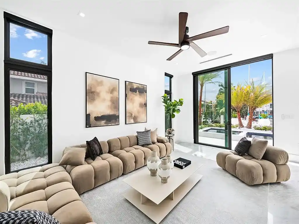 Stunning $10.2 Million New Construction Waterfront Mansion in Fort Lauderdale Hits the Market 6 Luxury waterfront home at 111 Fiesta Way in Fort Lauderdale with canal frontage, pool, and modern three-story architecture.
