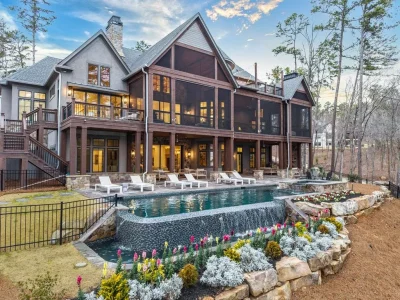 $11.8M Georgia Lakefront Masterpiece Showcases Exceptional Craftsmanship 1 1180 Broadpoint Dr A Stunning Custom Lakefront Estate 1